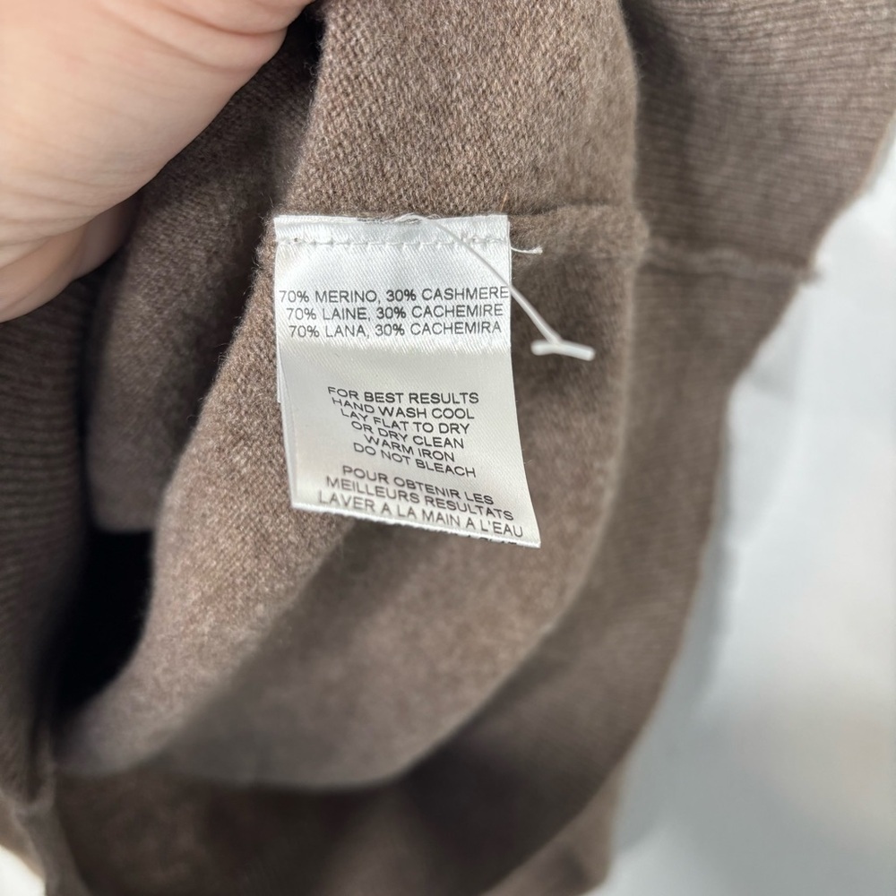 Peter Millar Crown Crafted Merino Wool Cashmere V Neck Sweater XL Brown - Picture 4 of 6